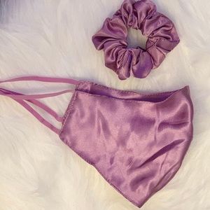 Silk Mask with Matching scrunched